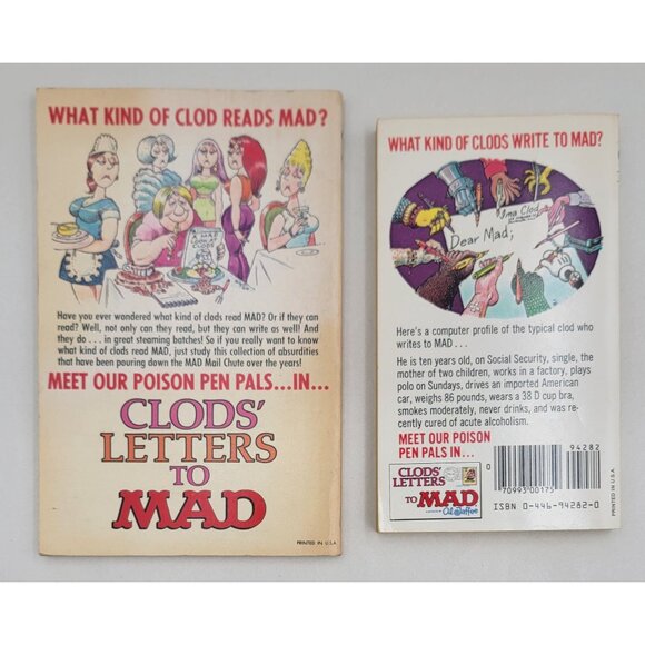 Clods Letters To Mad Book Set By Al Jaffee 1974 & 1981 - Picture 2 of 7